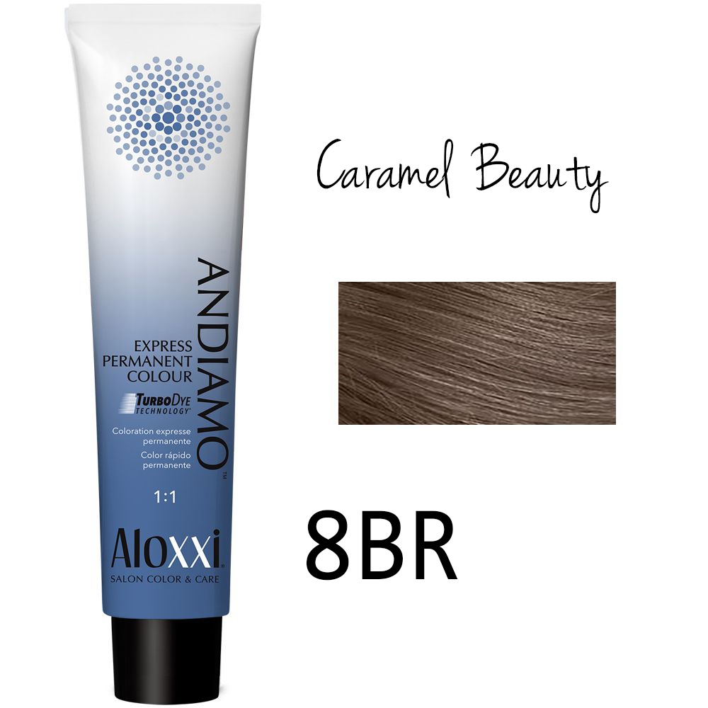 Експресна перманентна боя за коса Andiamo - 8BR - Caramel Beauty 60 гр ALOXXI