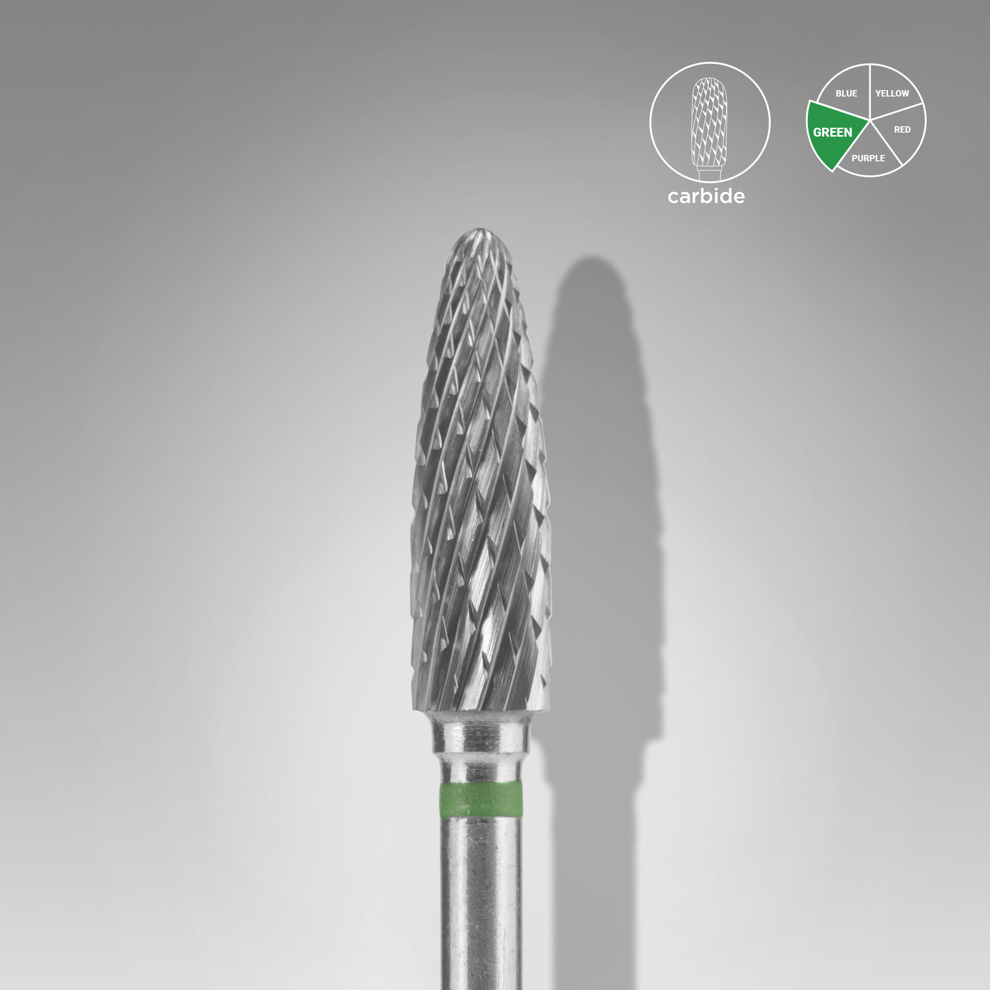 Карбиден накрайник EXPERT царевица зелен диаметър 4 мм / работна площ 14 мм STALEKS